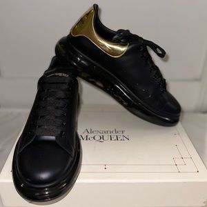 Men’s Black and Gold McQueen Sneakers.